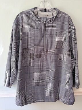 RLX Ralph Lauren XL Glen Plaid Quarter Zip Wind Blocking Water Repellent Stretch